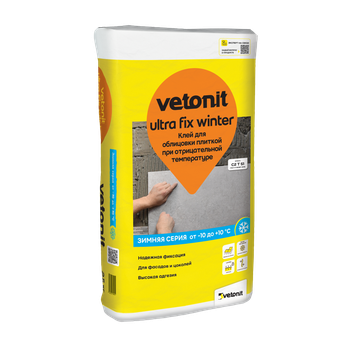 weber.Ветонит (vetonit) ultra fix winter Клей для облицовки плиткой при отрицательной температуре