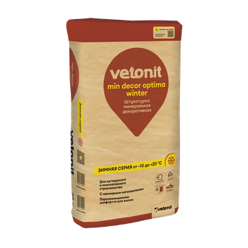 Ветонит (vetonit) min decor optima winter Декоративная минеральная цементная штукатурка