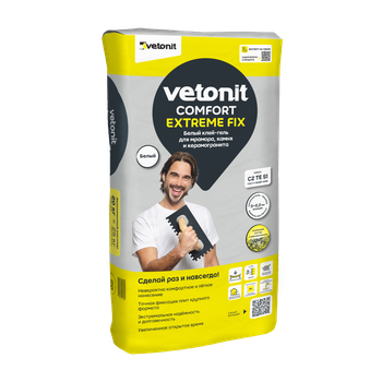 Ветонит (vetonit) comfort extreme fix Белый клей-гель для мрамора, камня и керамогранита