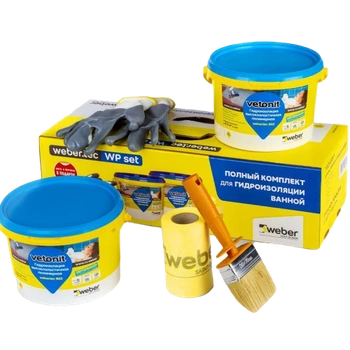 Вебер (weber.tec) WP set Полный комплект для гидроизоляции ванной