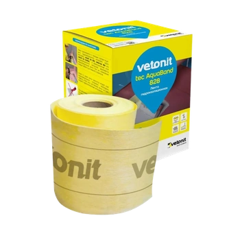 Ветонит (vetonit) tec AquaBand 828 Эластичная гидроизоляционная лента для герметизации примыканий и швов