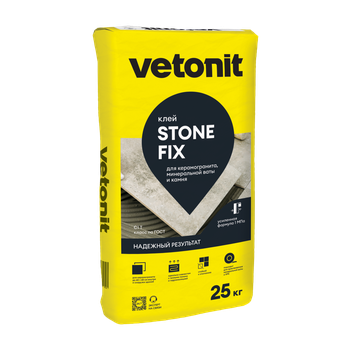 Ветонит (vetonit) stone fix Клей для керамогранита, минеральной ваты и камня