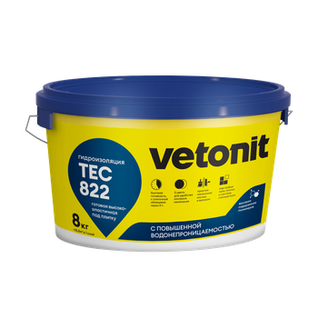 Ветонит (vetonit) tec 822 Гидроизоляция готовая высокоэластичная под плитку
