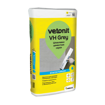 Ветонит (vetonit) VH grey Шпаклевка финишная цементная влагостойкая серая